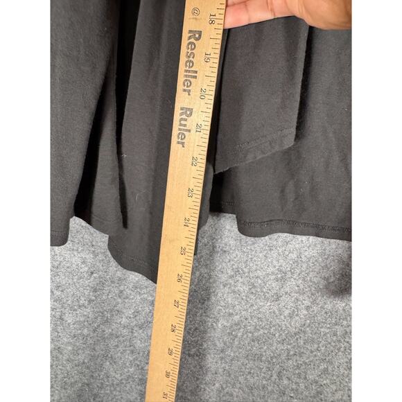 Eileen Fisher Cardigan Women Petite Small Gray Open Front Draped Lagenlook - Picture 5 of 8